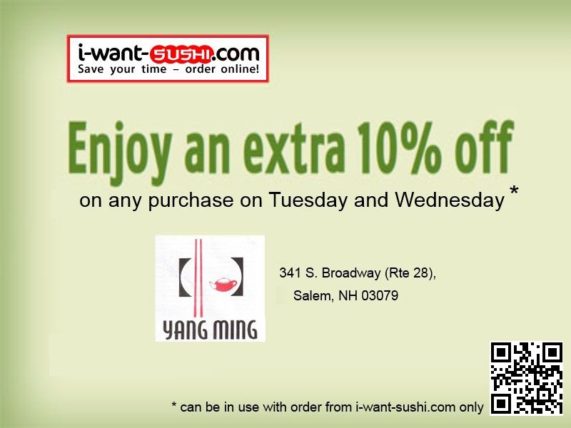 Yang Ming Restaurant - Discount Coupon